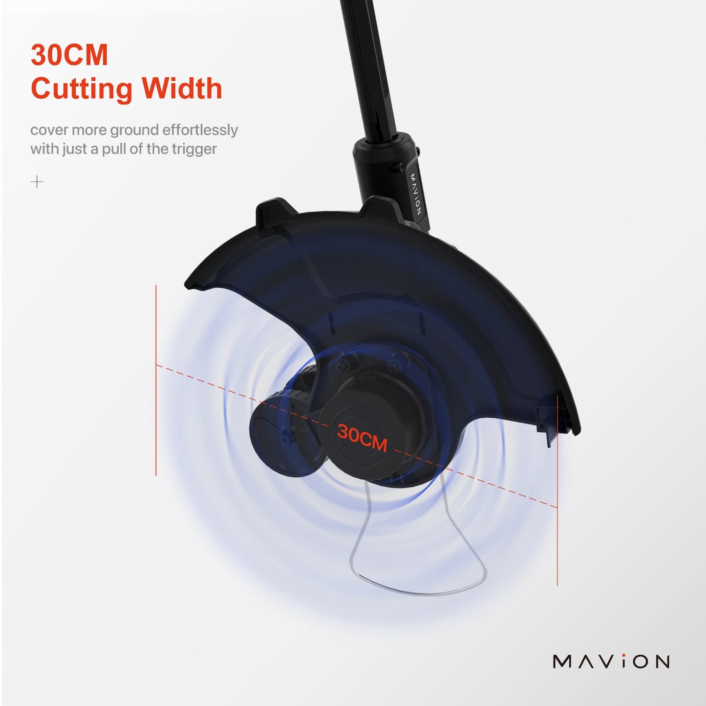 MAVION 20V 3.0Ah 30cm Cordless Lawn Grass Line Trimmer/Edger Kit (Battery & Charger Included)